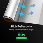 VIVOSUN Highly Reflective Mylar Film Roll 4FT x 25FT for Outdoor Grow Room