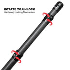 Fzkaly Carbon Fiber Pool Pole, Professional 15 FT Telescoping Swimming Pool Cleaning Pole 4.6 to 15 FT, Ultra-Lightweight 4-Section Adjustable Skimmer Pole for Nets, Brushes, Vacuums – Rustproof