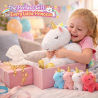 KMUYSL Mommy Plush Toys with 4 Babies, Stuffed Animal for Kids, Unicorn