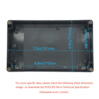 Junction Box, Zulkit Project Box IP65 Waterproof Outdoor Box ABS Plastic Electrical Boxes Electronic Enclosure Black 7.9 x 4.7 x 2.2 inch(200 x 120 x 56 mm)(Pack of 2)