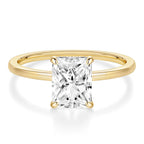 EAMTI Travel Engagement Rings for Women Radiant Cut Wedding Bands Size 7
