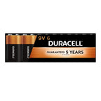 DURACELL Coppertop 9V Battery, 6 Count, Smoke Detector Battery