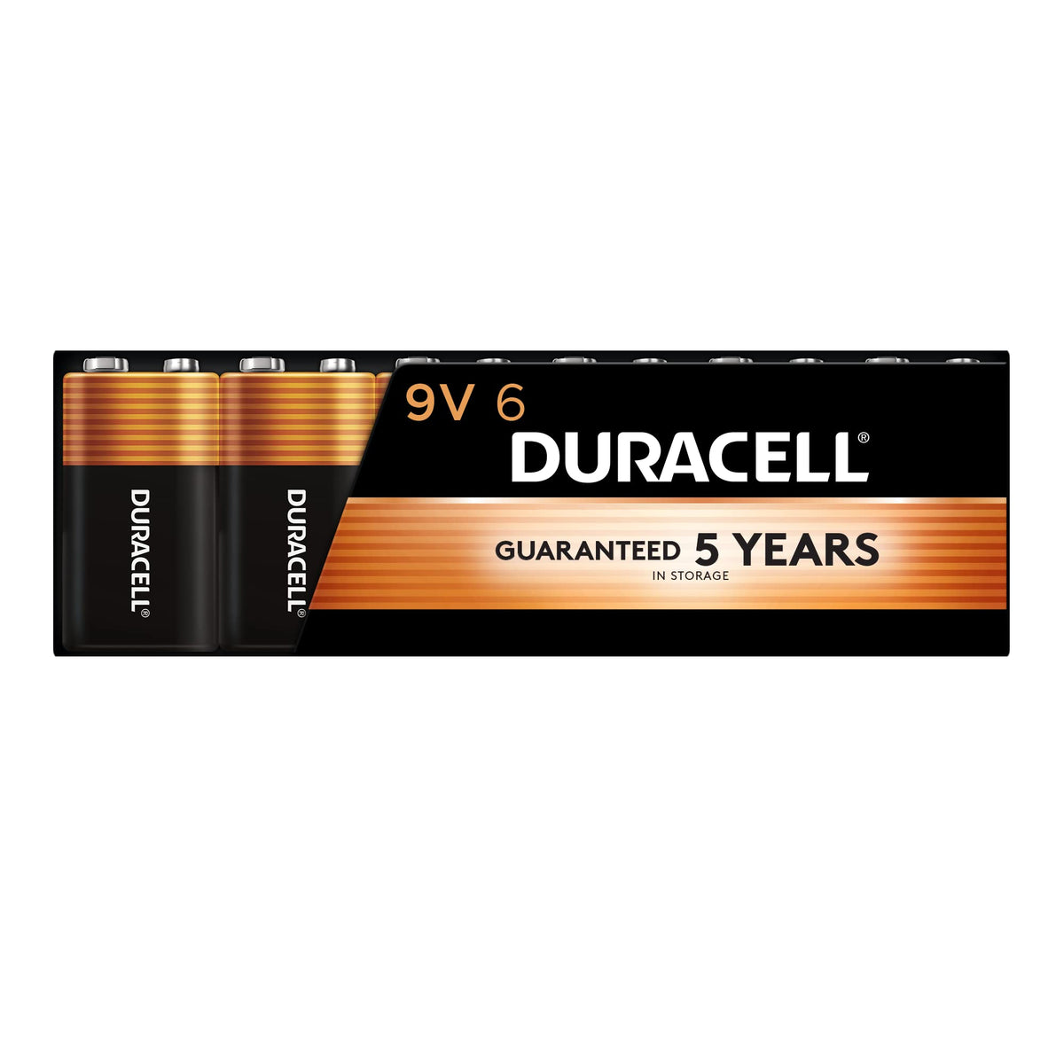 DURACELL Coppertop 9V Battery, 6 Count, Smoke Detector Battery