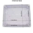LuSumtly Junction box Dustproof Waterproof IP65 ABS Plastic Electrical Boxes, Indoor & Outdoor Electrical Power Cord Enclosure Universal Project Box DIY Case White 11.8 x 9.8 x 4.7 inch(300x250x120mm)