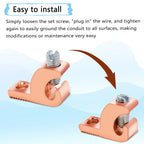 Swess 10 Packs Pool Bonding Lug, Screw Terminal, Copper, 4 AWG, 4-14 Wire Range