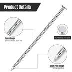 Nuenen 225 Pack 6 Inch Spiral Metal Landscape Spikes Artificial Turf Stakes Galvanized Grass Nails Heavy Duty Landscape Edging Anchoring Spikes for Artificial Turf Weed Barriers Paver Carpentry Tent