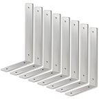 Floating Shelf Bracket Stainless Steel 10 Inch, 8 Pack Heavy Duty Shelf Brackets, Wall Shelf Bracket for DIY Decorative with Mounting Hardware