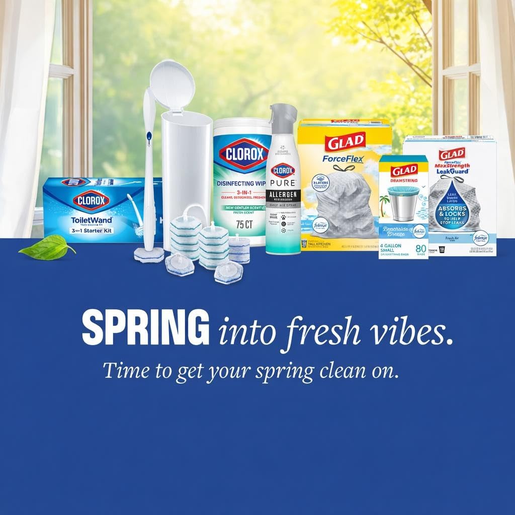 Clorox Disinfecting Cleaning Wipes for Spring Cleaning & Allergy Season, Bleach Free, Fresh Scent and Crisp Lemon, 75 Count Each, Pack of 2
