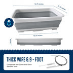 CPAP Cleaning Kit for CPAP Hose and Mask for CPAP Hanger with Brush and Collapsible Wash Basin Bucket Tub - Essential Care Kit for CPAP Users, Suitable for 7 Feet Tubing and 22mm 19mm Diameter