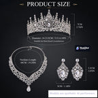 Kamirola Metal Tiaras and Crowns for Women,Tiaras Earrings Necklace sets