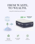 VOSSER Air Mattress Queen with Built-in Pump, Blow up Bed,18" Raised