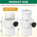 lodfGL Upgraded Pool Umbrella Pole Stabilizer Sleeve Adapter - Fit 1.5" & 1.35" Umbrellas for Waterways & AquaStar Single-Threaded Pool Deck Sleeves, Reduces Movement, White PC+ABS, 2Pack