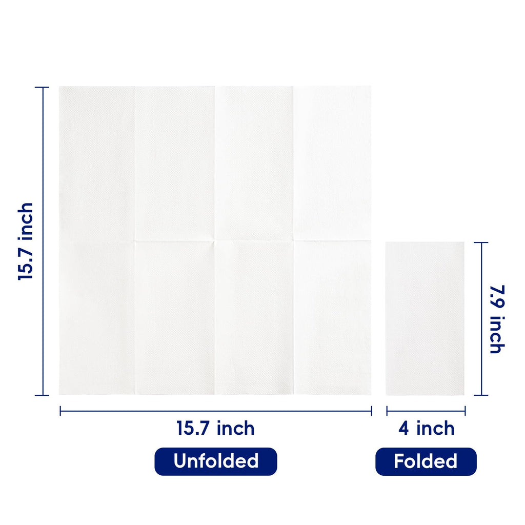 JOLLY CHEF 400 Pack Bathroom Paper Napkins Disposable Guests Hand Towels