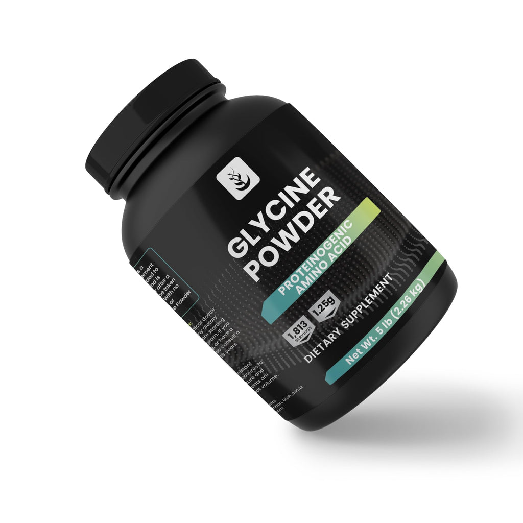 PURE ORIGINAL INGREDIENTS Glycine Powder, 5 lb, No Magnesium or Rice Fillers, Lab Verified