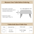 Laolitou Rustic Tablecloth Cotton Linen Waterproof Tablecloths Washable Table Cloths for Kitchen Dining,Party,Holiday,Christmas,Buffet Coffee Lines Rectangle,55''x102'',8-10 Seats
