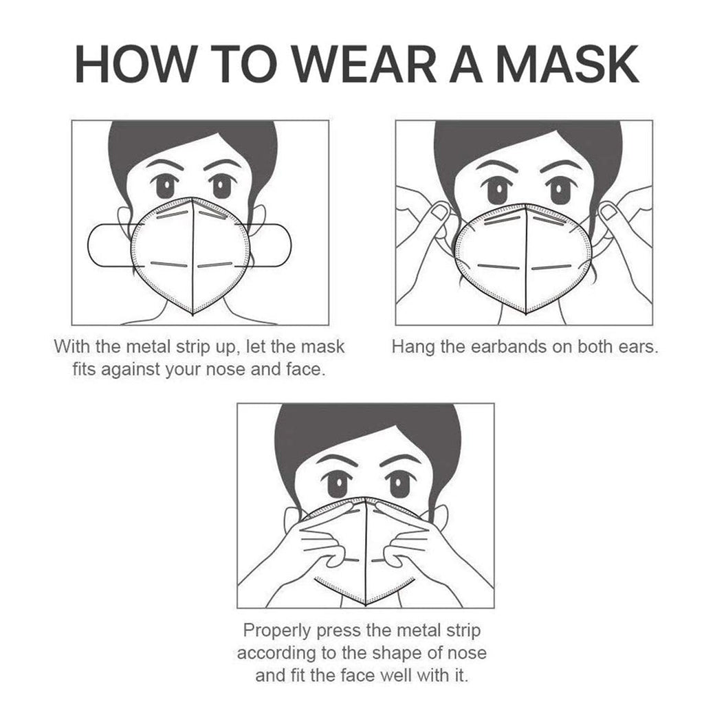 LEMENT 50PCS KN95 Face Mask 5 Layer Cup Dust Safety Masks Breathable Elastic Ear Loops Grey Masks