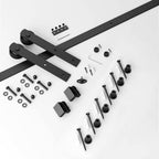 SMARTSTANDARD 7.5ft Barn Door Hardware Kit, Sliding Door Hardware, Heavy Duty, Smooth & Quiet, Easy to Install, Fit 42"-45" Wide Door Panel (I Shape Hanger)