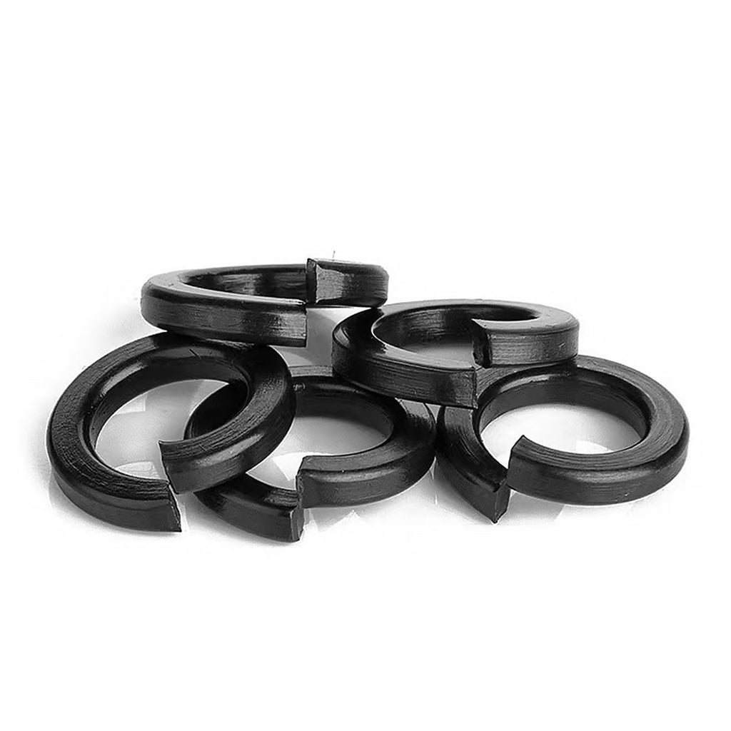 Instockbolt 1/4" Black Split Lock Washer, 18-8 (304) Stainless Steel Spring Lock Washer 100PCS