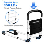 KingPavonini Bed Rails for Elderly Adults Safety - Adjustable Bed Cane with Non-Slip Ergonomic Handle and Storage Pocket, Bed Railings for Seniors Hold up to 350 Lbs, Tool-Free Installation