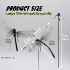 SXXSMYWR 2026 New Dragon Fly Clips for Bugs Repellent, 3D Artificial Dragonfly Hat Clip, Dragonfly Garden Decor (10PCS) (10, Black)