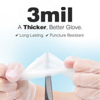 Raxwell Clear Vinyl 3 Mil Disposable Cleaning Gloves - Large, 1000 Count - Food-Safe Cooking & Food Prep Gloves - Latex-Free Exam & Medical Gloves