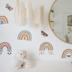 AOWDIAO Boho Rainbow Peel and Stick Wall Decals for Girls Bedroom, Kids Room, Nursery Decor, 56 Pcs