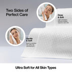 Face Towels - Ultra Soft and Thick Disposable Face Towelettes for Women - Biodegradable Facial Towels for Sensitive Skin - Face Cleansing, Makeup Removal, 10x12 Extra Large - 100 Pack