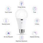 Powfloven E26 Rechargeable Light Bulbs with Remote and USB Charging, 4 Pack