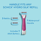 Schick Hydro Silk TrimStyle 2in1 Bikini Trimmer & Razor, Handle & 3 Refills