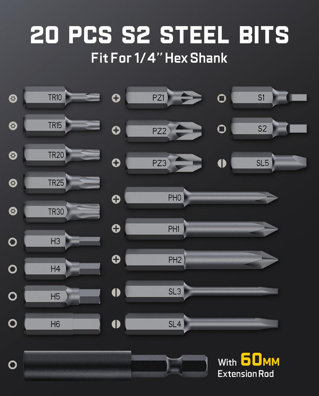 Fanttik S2 Pro Electric Screwdriver, Cordless Screwdriver Set, 7 Torque Settings, 0.5 to 6N.m, 20 Magnetic Bits, 1/4''Hex Shank, with 90° Angle Adapter, for Furniture, Household Repairs(Space Grey)