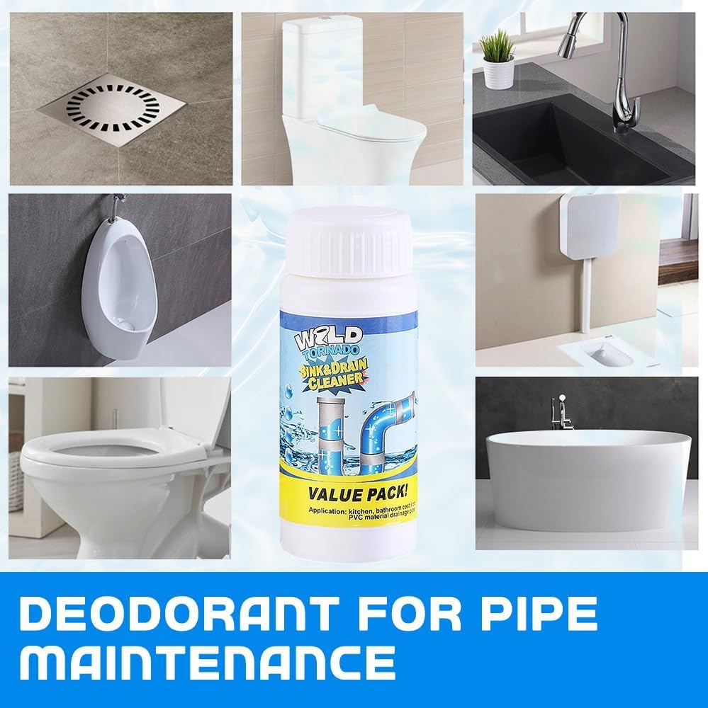 Sink and Drain Cleaner, Wild Tornado Pipe Dredge, Drain Cleaner for Toilet Kitchen, Pipes Cleaning Tool (4)