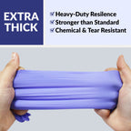 Klex Nitrile Exam Gloves - Medical Grade, Powder Free, Rubber Latex Free, Disposable Examination Grade Glove, Strong Food Safe, Lavender L Large, Box of 100