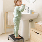 Aeranto Heavy-Duty One Step Stool with Carry Handle – 4.1" Low Foot Stool, Non-Slip Rubber Platform, 500lb Capacity – Portable Safety Step Stools for Adults, Seniors, Bathroom, Bed, SUV, 17"x13"