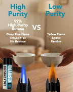 Lamsen Butane Refill - 115ml, Butane Fuel for Torch Lighter, Butane Canister for Torch Lighter, Butane Fuel Gas for Cooking, Camping and Welding, 3 Can