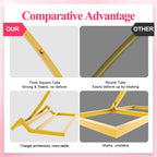 Wokceer Round Backdrop Stand 8FT Gold Wedding Balloon Arch Stand for Party