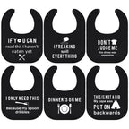Eurzom 6 Pcs Adult Bibs for Women Men Washable Funny Adult Bibs Waterproof Clothing Protectors for Adults Elderly