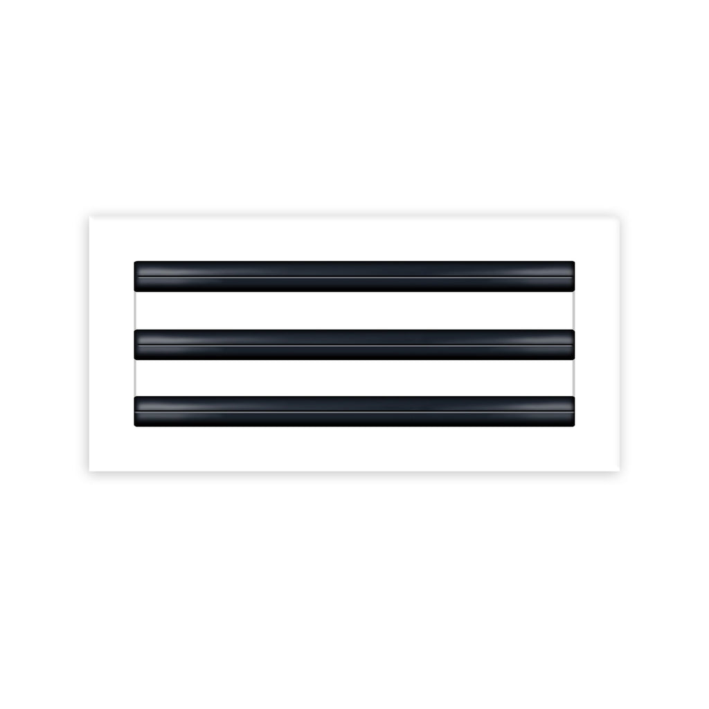 BUILDMART - 14x6 White Modern AC Vent Cover - Decorative Air Vent - Standard Linear Slot Diffuser - Register Grille for Ceiling, Walls & Floors - Texas Buildmart
