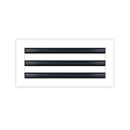 BUILDMART - 14x6 White Modern AC Vent Cover - Decorative Air Vent - Standard Linear Slot Diffuser - Register Grille for Ceiling, Walls & Floors - Texas Buildmart