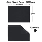Jkopsnr 100 Sheets Black Tissue Paper 20x14 Inches Tissue Paper for Gift Bags Wrapping Tissue Paper Bulk for DIY Crafts Birthday Baby Shower Festival Holidays Decorative