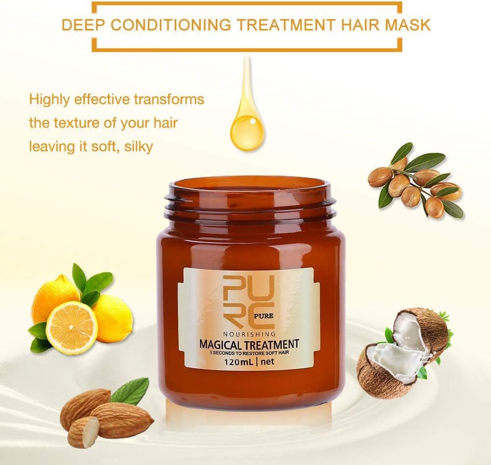 Hair treatment Magical Hair Mask Advanced Molecular 5 Seconds Repairs Damage Hair Root Hair Tonic Keratin Hair & Scalp Treatment 120ml