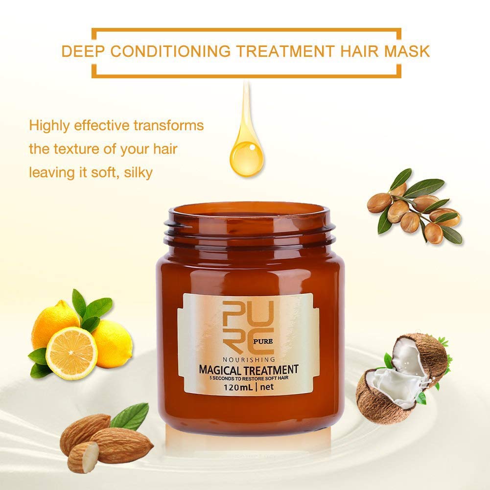 Hair treatment Magical Hair Mask Advanced Molecular 5 Seconds Repairs Damage Hair Root Hair Tonic Keratin Hair & Scalp Treatment 120ml