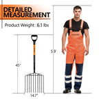 Nohovu Pitchfork for Gardening, 10 Tines Pitch Fork with Non-Slip Handle, Heavy Duty Pitch Fork for Mulching, 45 Inches