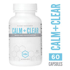 NBI Calm + Clear Mood and Focus Support | Natural Stress and Adrenal Support with Magnesium, GABA, Ashwagandha, L-Theanine, Glycine, Bacopa, Skullcap, and Hops Powder | 60 Count Capsules