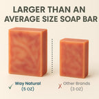 Way Natural Goat Milk Soap Bar Variety 3-Pack (5oz Bars) - Lavender, Cherry Almond, Honey Oatmeal - Cold Process, Natural Goat Soap for Hands & Body, Women & Men - Handmade, Gentle, No Dyes, USA Made