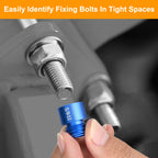 Comfylichi 66 Pcs Nut and Bolt Thread Checker - 34 Standard & 32 Metric, Detachable Bolt Size Finder Tool, Screw and Nut Identifier Thread Gauge Especially for Tight Spaces