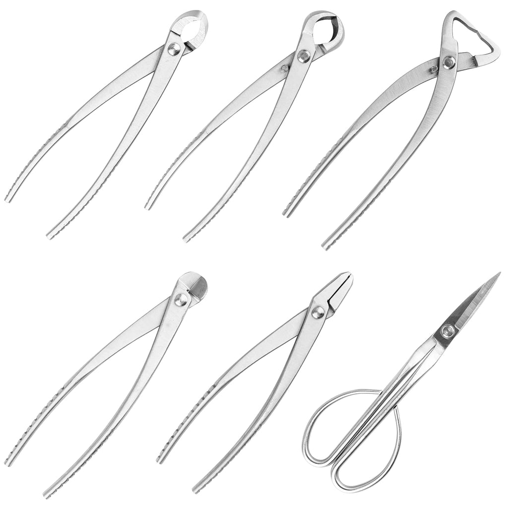 6 PCS Bonsai Pruning Tool Set, 6 Different Roles of Scissors to Meet All the Needs of the Usage Process, for Plant Pruning and Shaping, Free Your Hands and Easy to Finish the Work