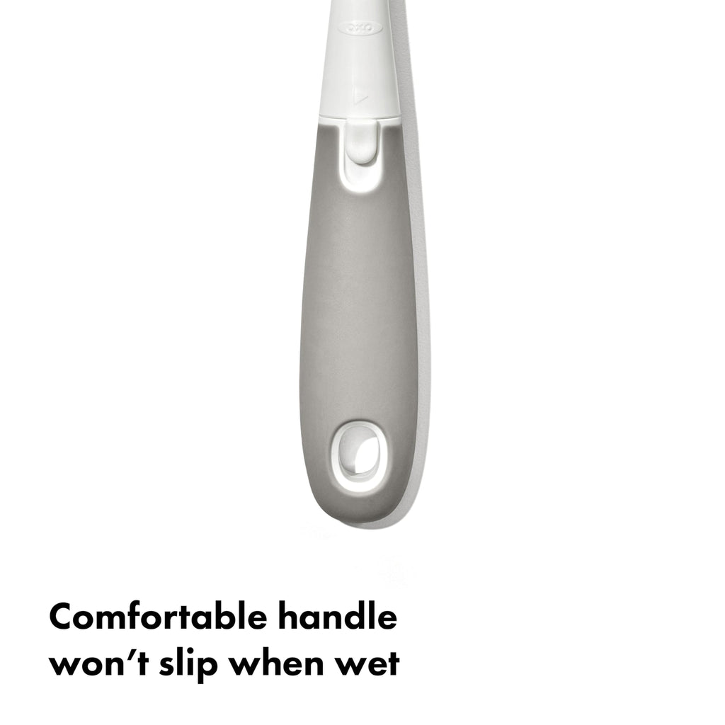 OXO Tot Baby Bottle Brush with Nipple Cleaner and Stand, Gray 2-Pack