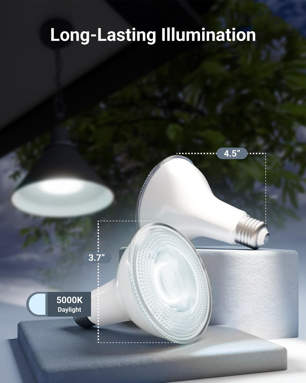 Sunco 2 Pack PAR30 LED Dusk to Dawn Light Bulbs, 850 Lumens, 11W, 5000K Daylight, Non-Dimmable, E26, Wet Rated Outdoor Flood Light Bulb with Photocell Sensor, for Porch, Patio, Backyard, UL