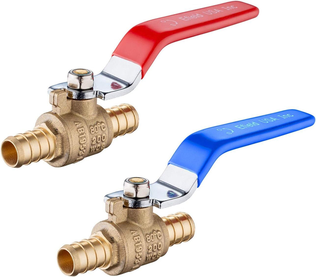 (Pack of 40) EFIELD 3/4 Inch Pex Brass Full Port Shut-off Ball Valve for Hot and Cold, Potable Water, UPC Certified,(VALVE013-40PCS)