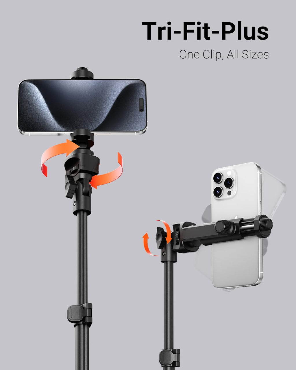 VIMOSE 66" Phone Tripod, Tripod for iPhone with Remote & Phone Stand